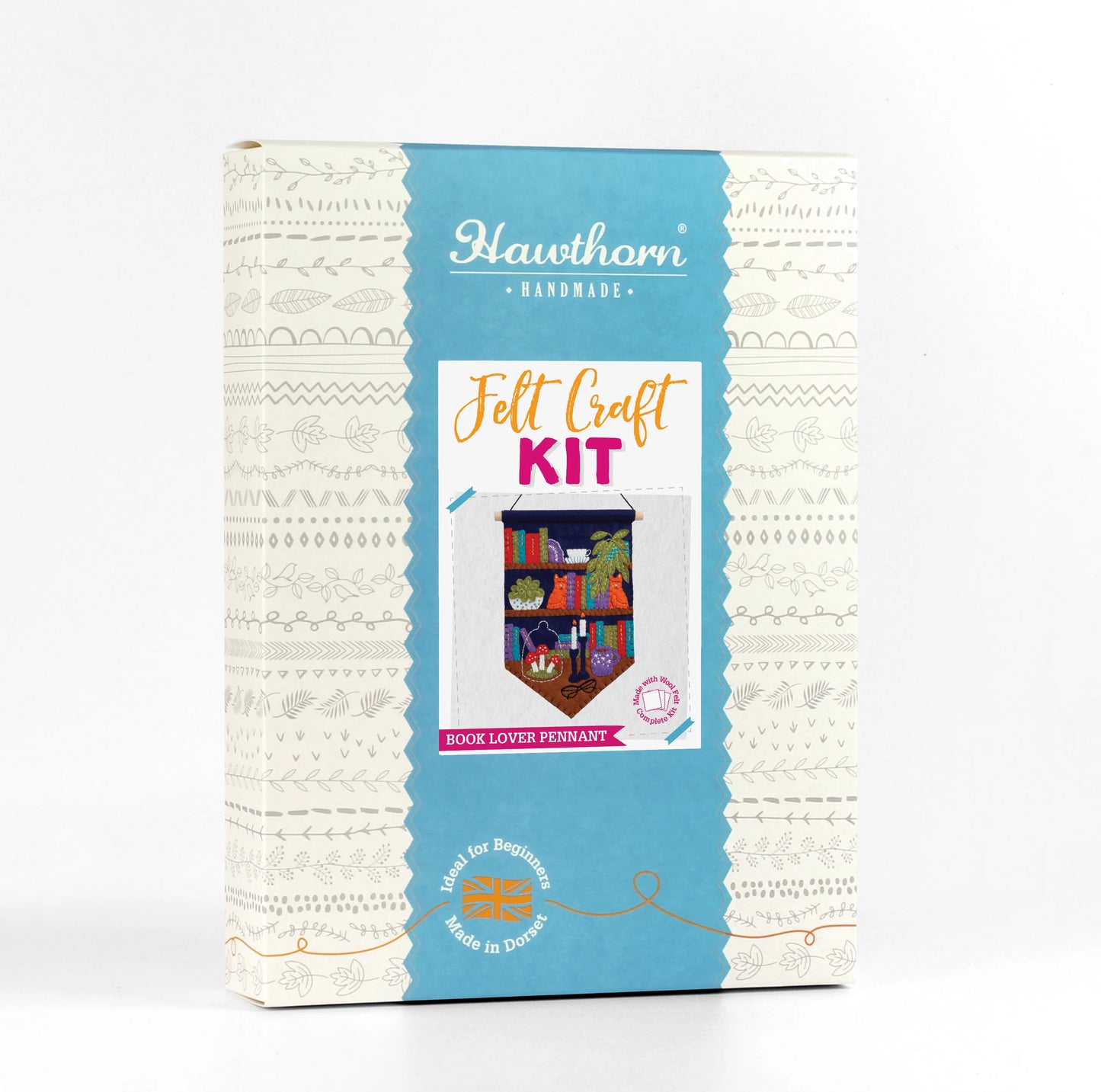 Hawthorn Handmade - Book Lover Pennant Felt Craft Kit for Beginners