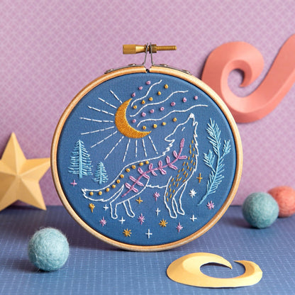 Hawthorn Handmade - Celestial mini embroidery kit for beginners