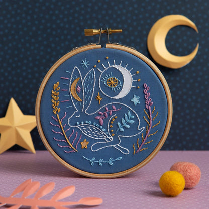 Hawthorn Handmade - Celestial mini embroidery kit for beginners