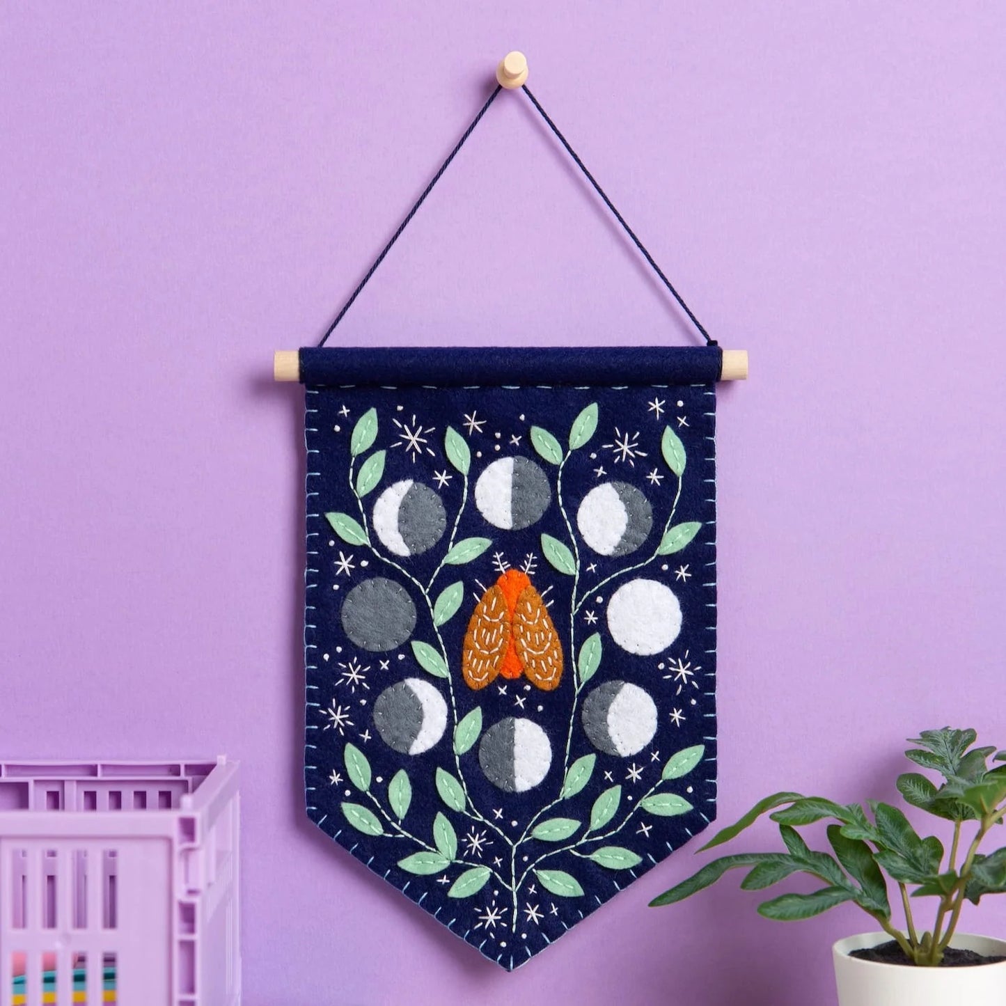 Hawthorn Handmade - Celestial Pennant Felt Craft Kit for Beginners