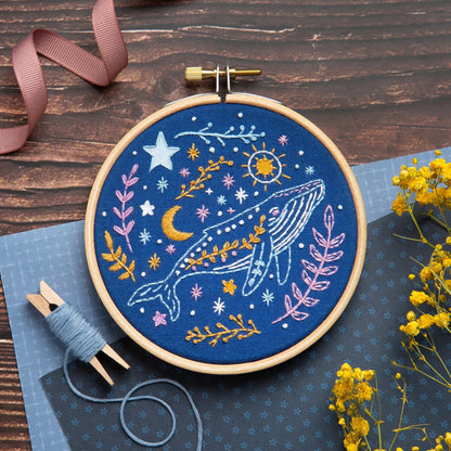 Hawthorn Handmade - Celestial mini embroidery kit for beginners