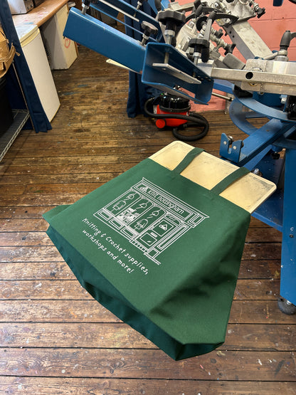 Knit Nottingham Heavyweight Canvas Oversized Tote Bag