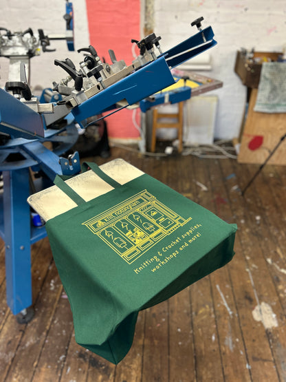 Knit Nottingham Heavyweight Canvas Oversized Tote Bag