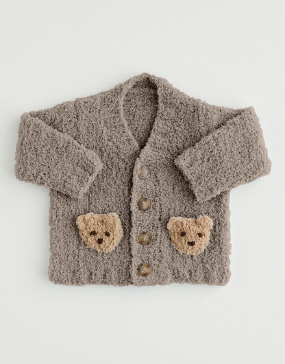 Sirdar - Teddy Bear Cardigans in Sirdar Snuggly Snowflake - 5404