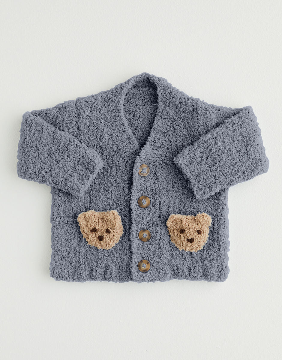 Sirdar - Teddy Bear Cardigans in Sirdar Snuggly Snowflake - 5404