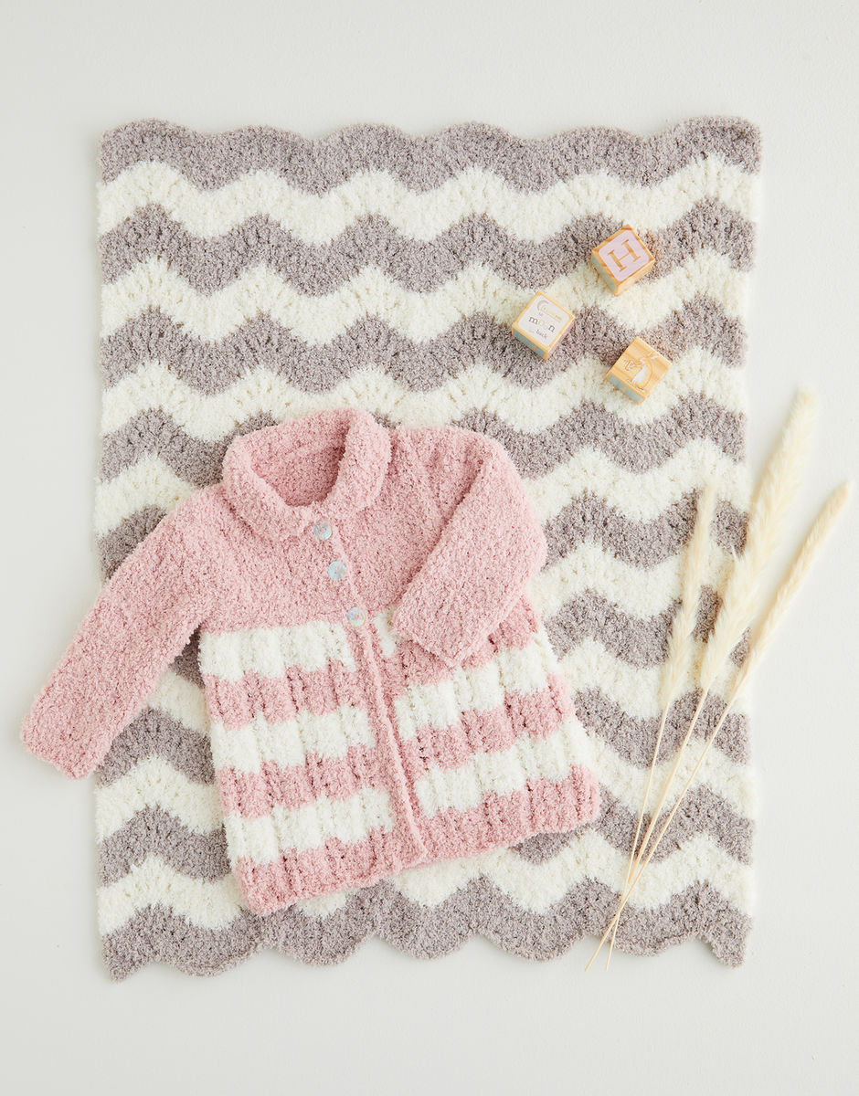 Sirdar Snuggly Snowflake Chunky Knitting Pattern - Coat & Blanket 5402