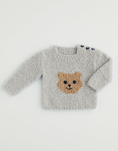 Sirdar - Teddy Bear Sweater & Hat in Sirdar Snuggly Snowflake - 5401