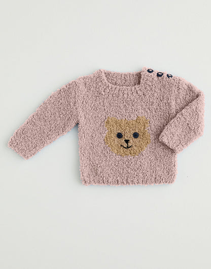 Sirdar - Teddy Bear Sweater & Hat in Sirdar Snuggly Snowflake - 5401