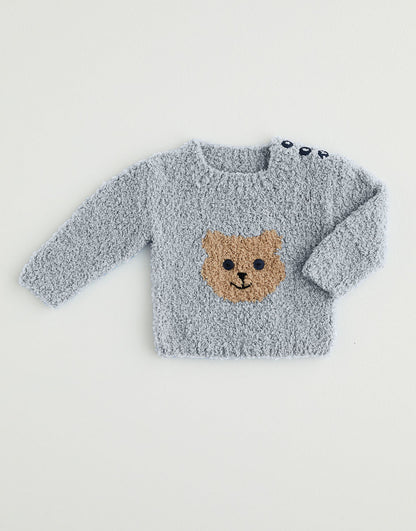 Sirdar - Teddy Bear Sweater & Hat in Sirdar Snuggly Snowflake - 5401