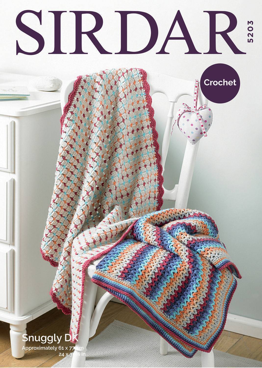 Crochet Pattern Baby Blanket or Afghans In Snuggly DK