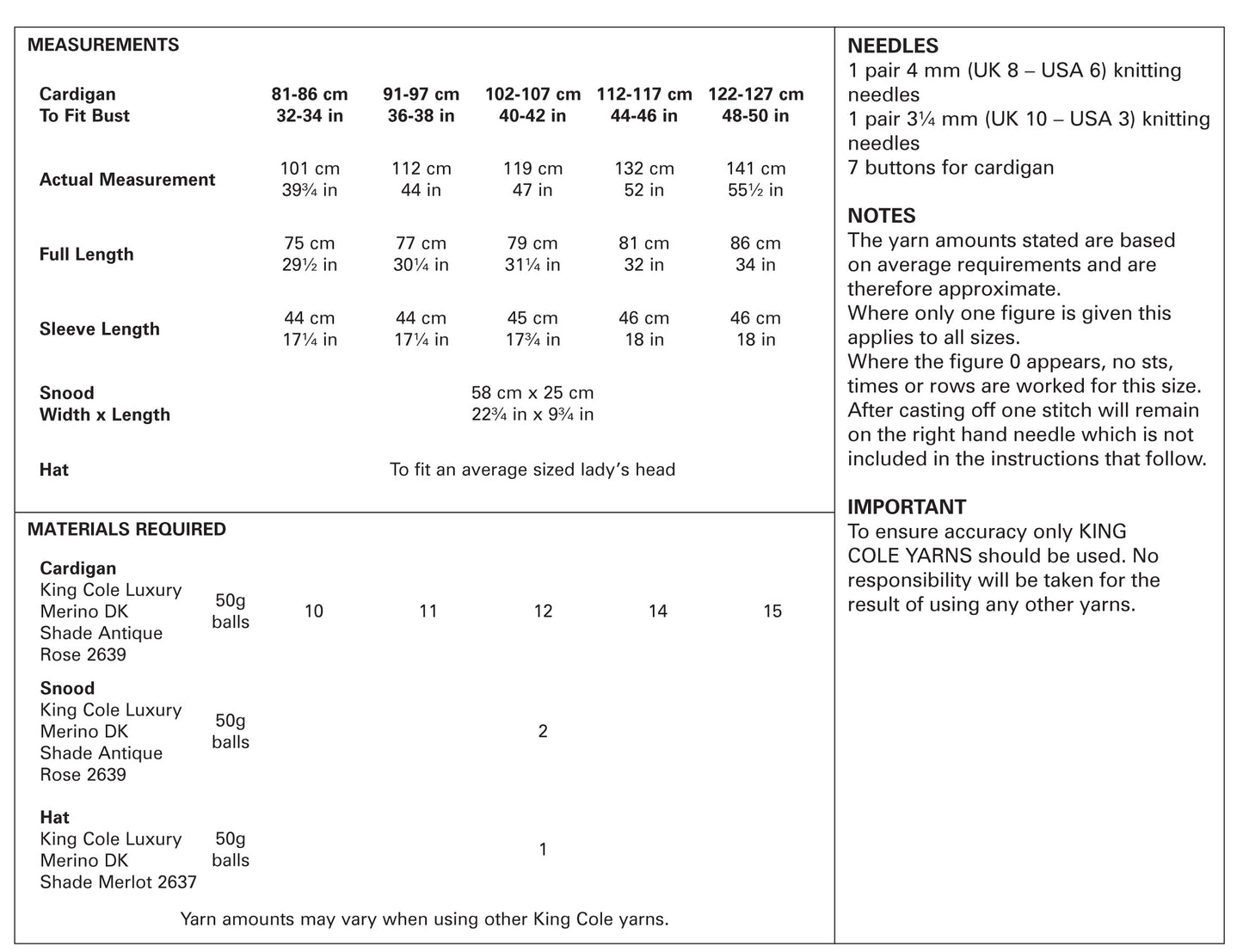 size guide