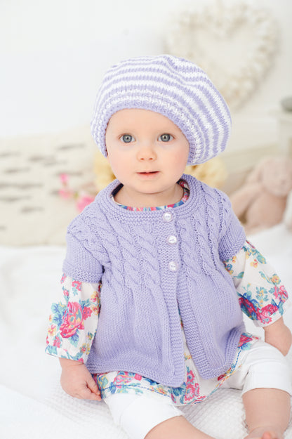 Little Smock Cardie & Stripey Beret