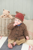 Little Cabled Jacket & Stripey Teddy Hat