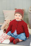 Little Cabled Cardie and Little Ear Hat
