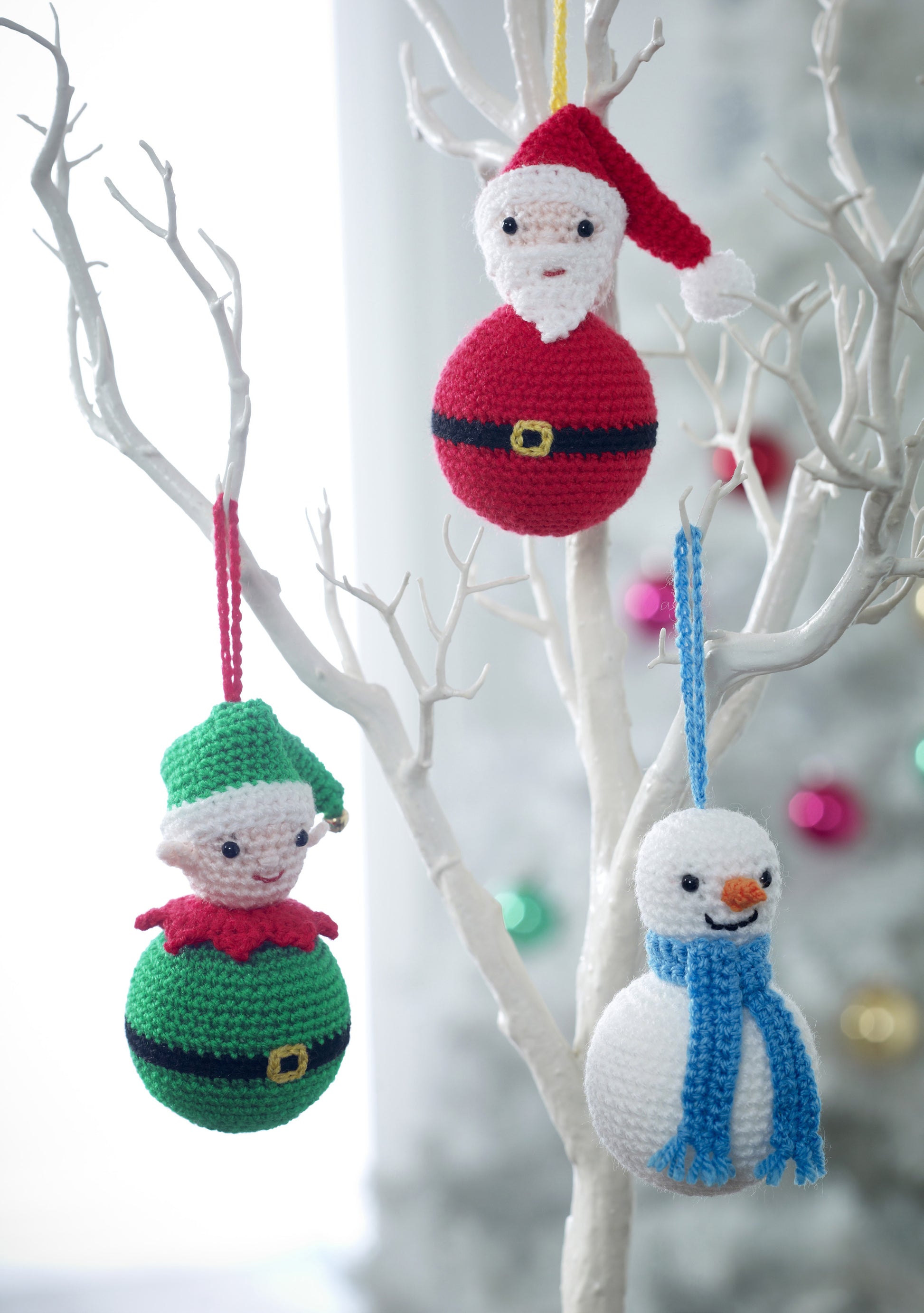 Santa, Elf, and Snowman Baubles