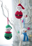 Santa, Elf, and Snowman Baubles